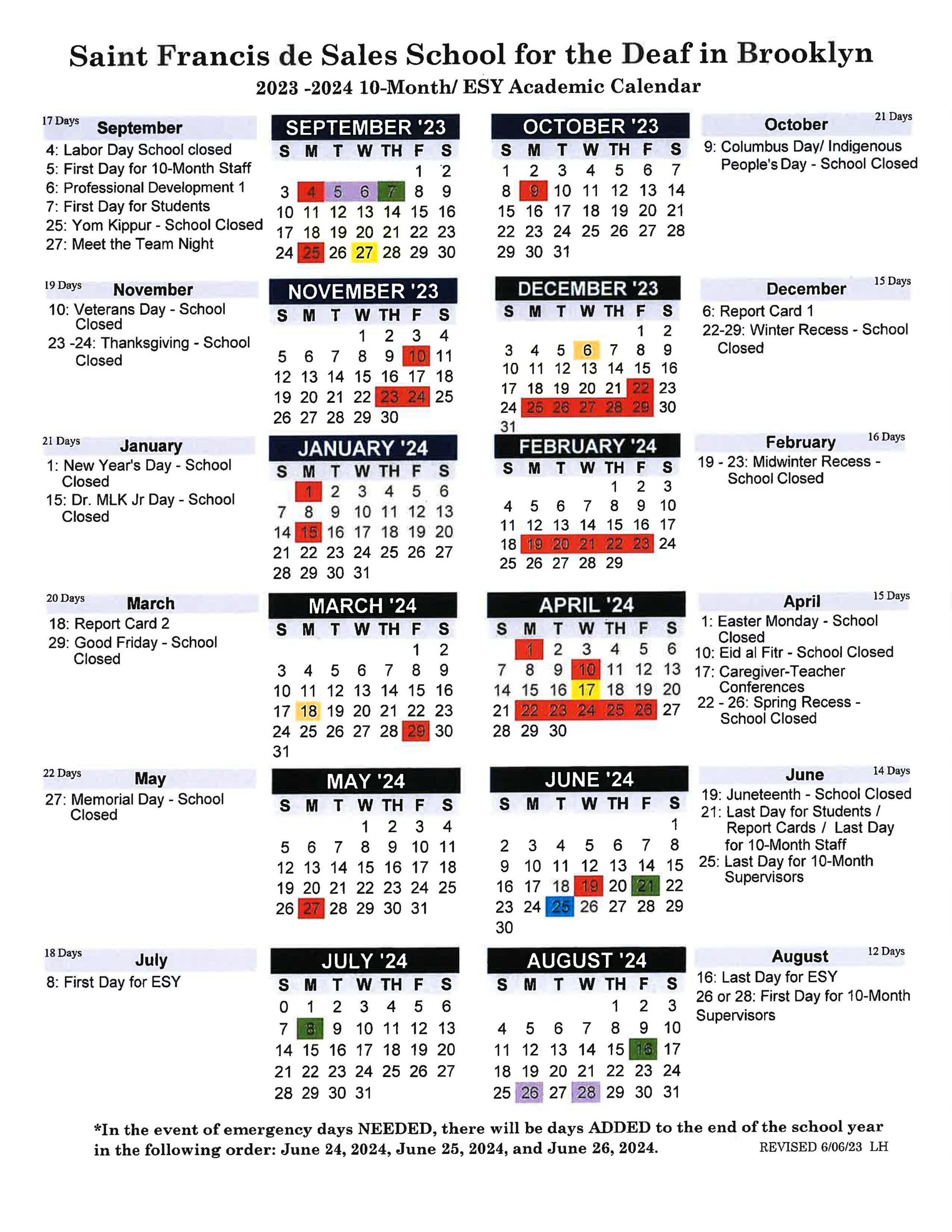 an image of the 2020-2021 school calendar
