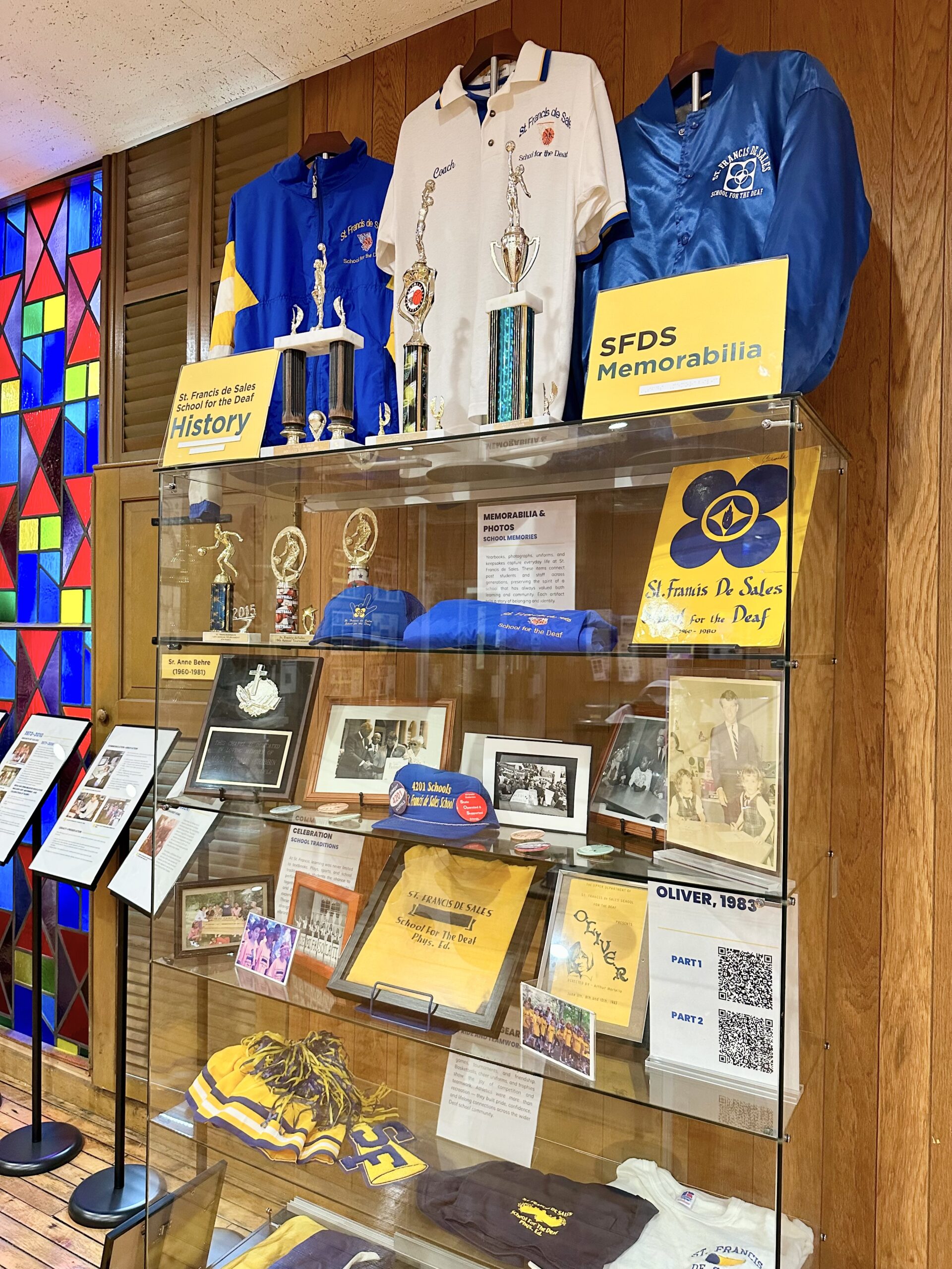 Exhibit inside the Deaf and DeafBlind Museum and Research Center.